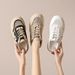 Little White Shoes Children Korean Women's Thick-soled Casual Mesh Breathable Half-drag Board Shoes Tide_vogvips.com