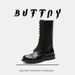 Thick-soled Heightening Retro Tooling Boots Long Tube Couple American Military Fan Paratrooper Boots Breathable Boots_vogvips.com