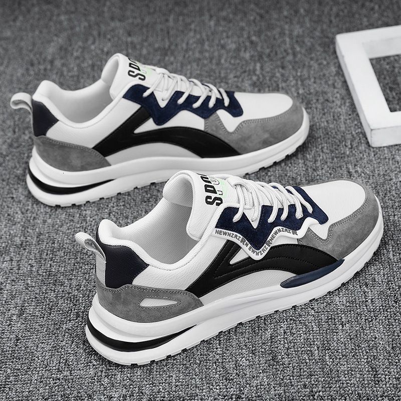 Mens Retro Color Block Casual Sneakers Breathable Comfortable Non Slip Thick Sole Walking Shoes For Daily Streetwear And_vogvips.com