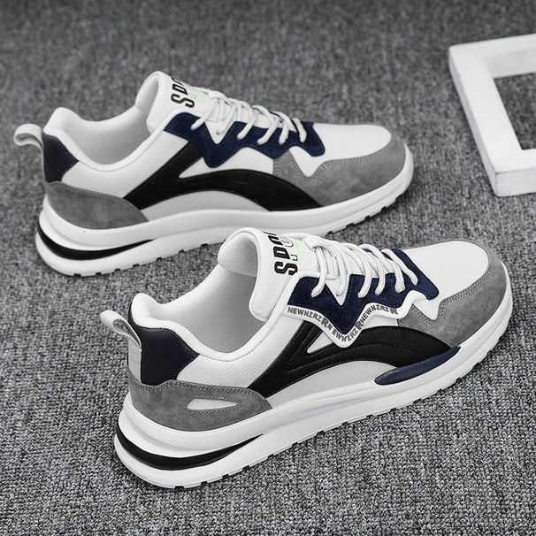 Mens Retro Color Block Casual Sneakers Breathable Comfortable Non Slip Thick Sole Walking Shoes For Daily Streetwear And_vogvips.com