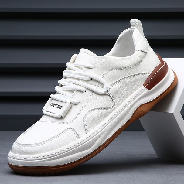 Men's Cowhide 2026 Spring New Model Crooked Toe Clown Trendy Genuine Leather Breathable Versatile Sports Casual Shoes_vogvips.com