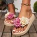 Slippers Flower Flip-flops Platform Slippers Casual Everything With Light Beach Slippers_vogvips.com