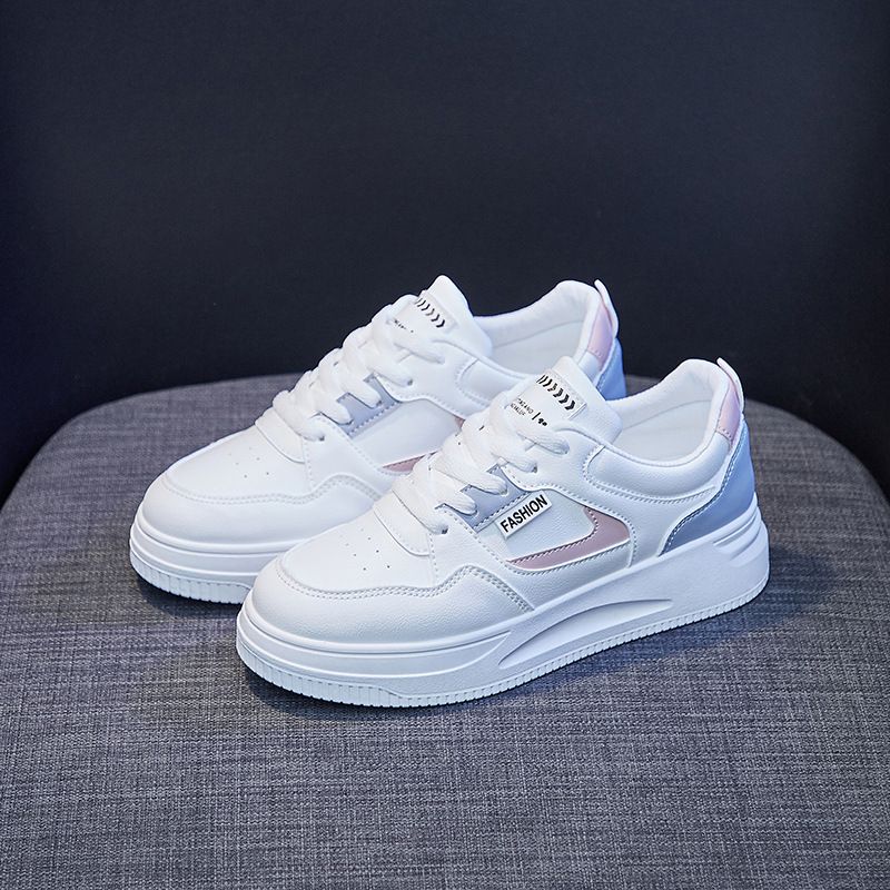 Ins Trendy Basic White Women 2025 Spring New Breathable Thick Bottom Korean Board Shoes For Female Students Qr663_vogvips.com