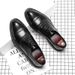 Euro Step Men's Leather Korean Style Trendy British Business Formal Pointed Brogue Wedding Breathable Casual Shoes Men 18568-G_vogvips.com