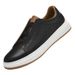 Men's Shoes Round Head White Shoes Board Shoes First Layer Cowhide Men's Casual Shoes Low Top Shallow Mouth Shoes_vogvips.com