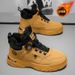 Men's Winter Fleece-Lined Martin Boots, Trendy Versatile Thickened Warm High-Top Work Shoes, Thick-Soled Casual Ankle Bo_vogvips.com