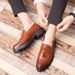 Euro Step Summer Brogue Korean Version British Style Trendy Casual Business Formal Leather Men's Breathable Black Wedding Shoes_vogvips.com