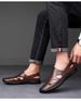 Men's Hole Shoes Embossed Crocodile Pattern Trendy And Soft Leather Driving Men's Shoes_vogvips.com