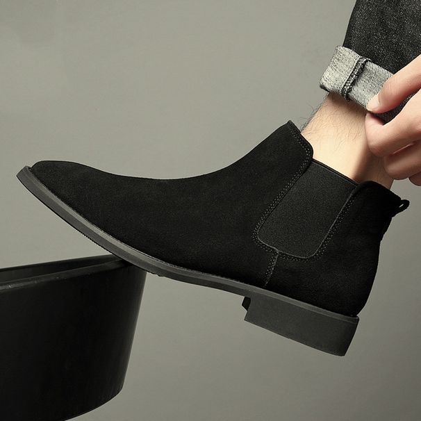 Martin Boots Men's High-top Leather Shoes Chelsea Boots Men's Mid-top Men's Shoes Men's Style Men's Boots Breathable_vogvips.com