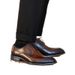ShoeVault Vintage Wood Grain Men's Leather Shoes Mid-Heel Soft Trendy Ultra Lightweight Internet Celebrity Lace-Up Business_vogvips.com
