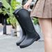 Fashion Rain Shoes For Women Medium High Water Shoes Student Rain Boots For Women Waterproof Outdoor Work Rubber Shoes High_vogvips.com