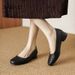 Square-toed Shallow Single For Women, 2026 New Model, Genuine Leather, Soft Sole, Spring And Autumn Retro Comfortable_vogvips.com
