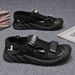 Men's Sandals Soft Sole Men's Soft Sole Sandals For Summer - Breathable Roman Style Beach Shoes With Anti-Slip Sole Breathable Closed Toe Sandals_vogvips.com