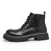 Martin Boots Men's Retro Leather High-top Shoes Locomotive Platform Wind Side Zipper Boots_vogvips.com