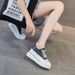 Women's 8CM Height-Increasing Genuine Leather White Sneakers, 2026 Spring And New Versatile Korean Style Thick-Soled_vogvips.com