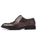 Euro Step New Formal Business Derby British Pointed Casual Soft Sole Genuine Leather Men's Shoes_vogvips.com
