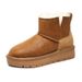 Women's Shoes Sheepskin Fur Thick Soled Snow Boots Women's Short Tube Waterproof Winter New Warm Plus Velvet Winter Cotton Shoes_vogvips.com