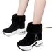 Women's Shoes Winter Snow Boots With Faux Fur Lining, Slip-Resistant Rubber Sole, Round Toe, And Side Zipper For Warmth And Comfort_vogvips.com
