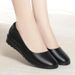New Flight Attendant Work Black High Thick Heels Not Tired From Standing Long Times Soft Soles Comfortable For Career_vogvips.com
