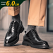 Euro Step Height-Increasing For Men, Brogue Business Casual Spring And Autumn Leather Groom Formal Shoes, Wedding Shoes_vogvips.com