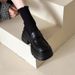 Platform Leather Small Leather Shoes Women's Casual Muffin Shoes One Pedal Loafers_vogvips.com
