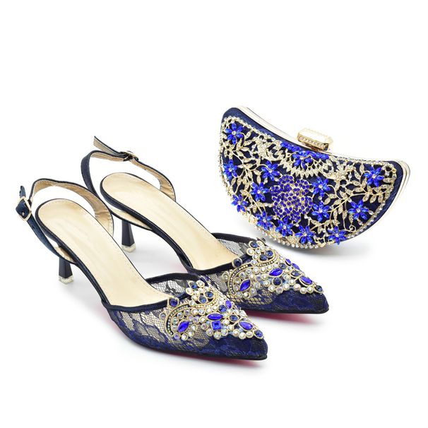 Vintage diamond set stiletto sandals with dinner bag set Fashion design rhinestone evening wear_vogvips.com