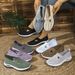 Foreign Trade Cross-Border Plus Size Fashion Comfortable Casual Hollow Breathable Mesh Slip-On Mom Shoes_vogvips.com
