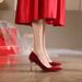Wedding Bridal Shoes, Red Stiletto Heels, 2025 Autumn New Model, Comfortable The Feet, Suitable For Chinese Traditional_vogvips.com