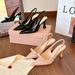 Women's 2026 New Style Pointed Toe Chunky Heel Sandals For Wide Feet, Plus Size, Fashionable, Comfortable, Commuting And_vogvips.com
