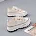 2026 Spring New Thick-Soled Height-Increasing Canvas Shoes, White Sneakers, Internet-Famous Thin Casual_vogvips.com