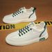 Slip-on Winter Aviator Casual Men's Sports Flat Shoes, Non-slip Waterproof White Leather Shoes For Spring_vogvips.com