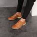 Euro Step Spring Brogue Korean Version British Style Trendy Breathable Business Men's Wedding Hairstylist Formal Leather Shoes_vogvips.com