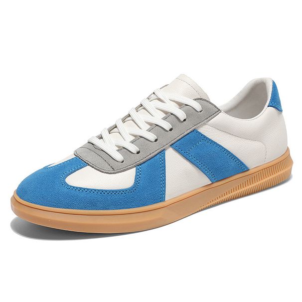 Men's Shoes Casual Board Shoes Boys Little White Shoes German Training Shoes Retro Leather German Training Shoes Men_vogvips.com