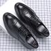 Men's Classic Brogue Derby Shoes - Round Toe Formal Dress Shoes With Lace-Up Design, Comfortable Rubber Sole, Fashionable Business Casual Shoes_vogvips.com