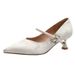 Pointed Toe High Heels Stiletto 2025 New Huizhou Women's Shoes One Strap Mary Jane Shoes Soft Belt Heel French Style Single Shoes_vogvips.com