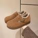 Fleece-Lined New Winter Warm Snow Boots Thick-Soled Lamb Wool Buckle Retro Furry Shoes For Women_vogvips.com