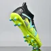 Non Slip Mens Black White High Top Daily Footwear Soccer Cleats Firm Ground Studded Football Boots For Professional_vogvips.com