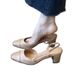 Women's Summer Open-Toe Sandals 2026, Stylish And Trendy New Korean Style Shallow Back Strap Ultra Thick Heel High Heels_vogvips.com