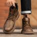 Autumn 2025 New Martin British Style High-top Thick-soled Work Shoes Men's Leather Boots_vogvips.com