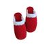 Simple Plain Ice Bar Hook Knitted Yarn Handmade Autumn And Winter Men's And Women's Slippers For Confinement, Anti Slip And Wear-resistant_vogvips.com
