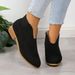 2025 New Large Size Short Leopard Print Chunky Heel Suede V-Cut Women's Boots Side Zipper Women_vogvips.com