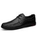 2025 Men's Spring Summer Breathable Office First Layer Cowhide Soft Sole Casual Perforated Leather Middle-Aged Business_vogvips.com