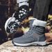 Winter Snow Boots Men Warm Plush Lace-up Anti-slip High-top Hiking Shoes Women Casual Soft Breathable Outdoor Casual Shoes Women_vogvips.com