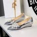 7200-H97 European And American Style Retro Metal Textured Floral Rhinestone Pointed Toe Shallow Wedge Slip-on Women's_vogvips.com