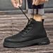 New Leather Spring Men's Shoes High-top Men's Heightening Tooling Martin Boots_vogvips.com