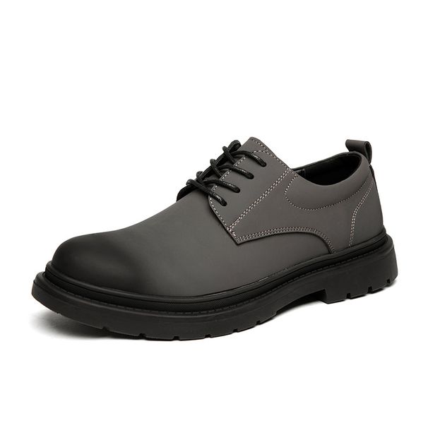 European Warm Series 2025 Autumn Winter New Martin British Style Mid-top Shoes Genuine Leather Casual Fleece-lined Men's Short Boots_vogvips.com