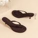 large Size New Model Fish Mouth High-heeled Flip-flop Beach For Women, Simple, Fashionable, Casual_vogvips.com