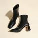 Women's Winter 2024 New French Style Slim Black Commuting Elegant High Square Toe Mid-Calf Chunky Heel Short Boots_vogvips.com
