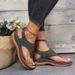 Women's Shoes 2025 New Roman Style Single Buckle Strap Women's Size 43 Sandals_vogvips.com