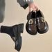 Leather Small Leather Shoes Women's Shoes One Pedal Platform Single Shoes Loafers Jane Women's Shoes_vogvips.com